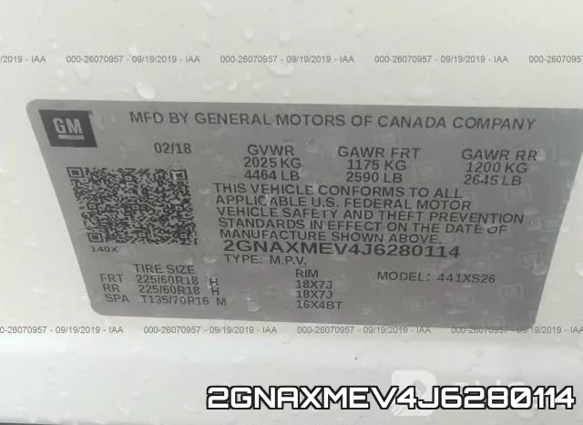2GNAXMEV4J6280114 фото 10