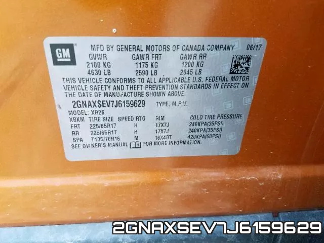 2GNAXSEV7J6159629 фото 2