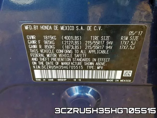 3CZRU5H35HG705515 фото 2