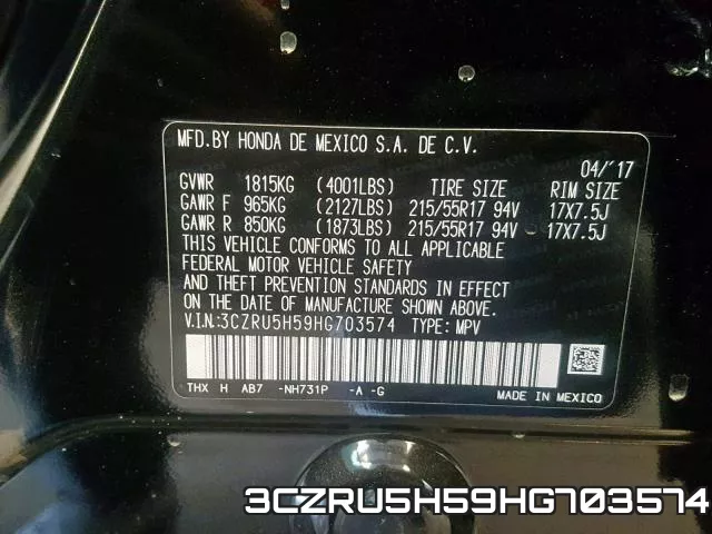 3CZRU5H59HG703574 фото 2