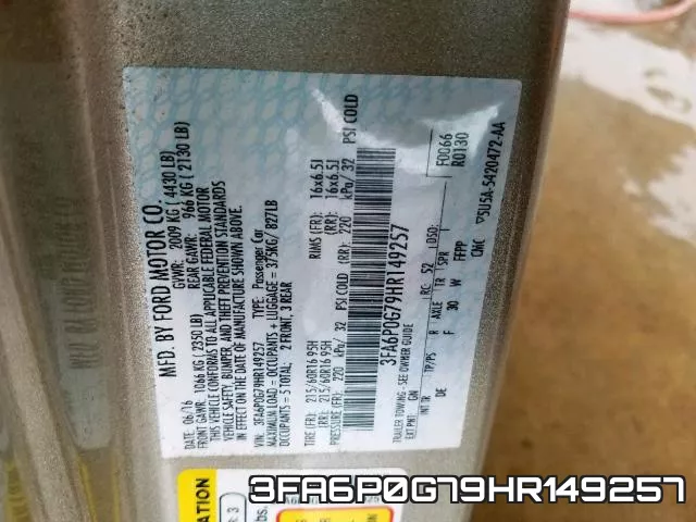 3FA6P0G79HR149257 фото 2