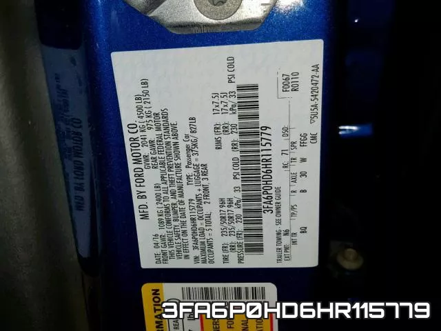 3FA6P0HD6HR115779 фото 2