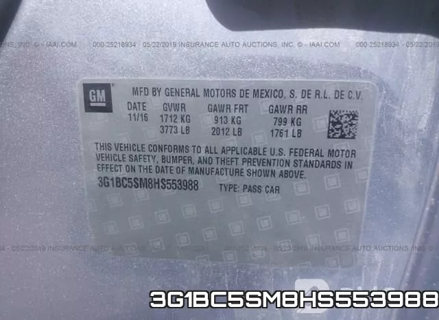 3G1BC5SM8HS553988 фото 8