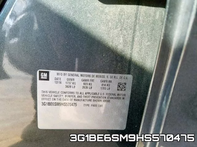 3G1BE6SM9HS570475 фото 2