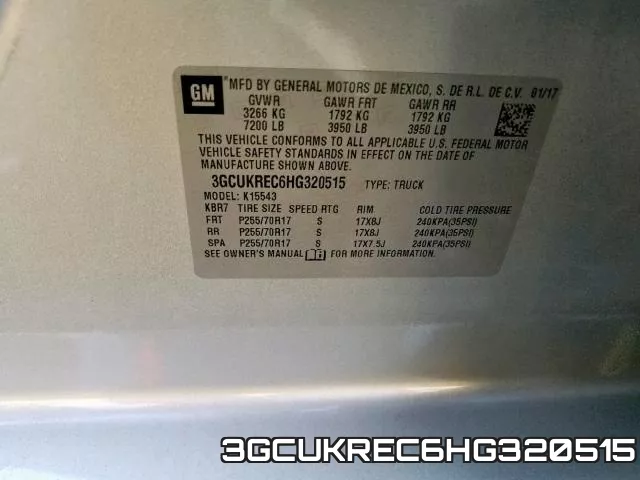 3GCUKREC6HG320515 фото 2