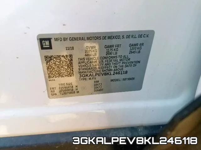 3GKALPEV8KL246118 фото 2