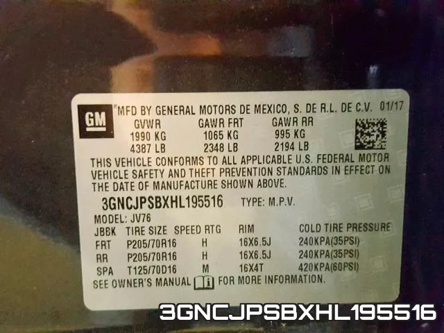 3GNCJPSBXHL195516 фото 2