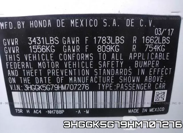3HGGK5G79HM707276 фото 10