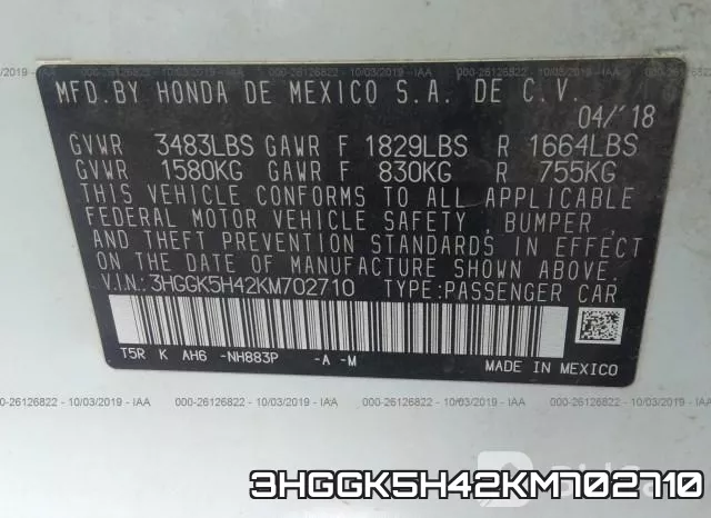 3HGGK5H42KM702710 фото 10