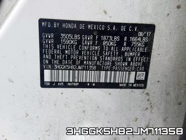 3HGGK5H82JM711358 фото 2