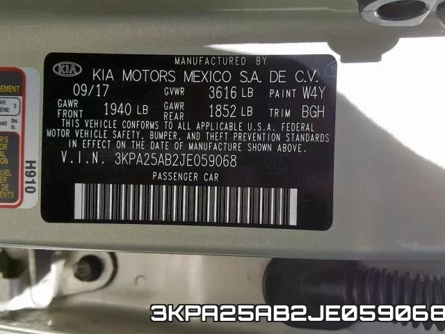 3KPA25AB2JE059068 фото 2
