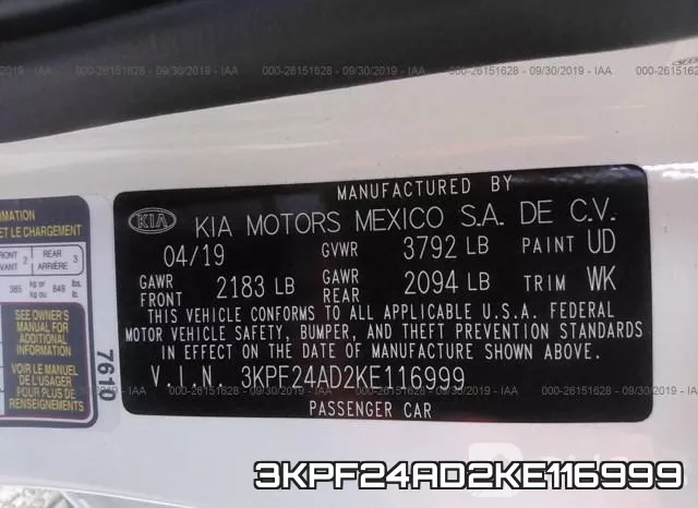 3KPF24AD2KE116999 фото 10