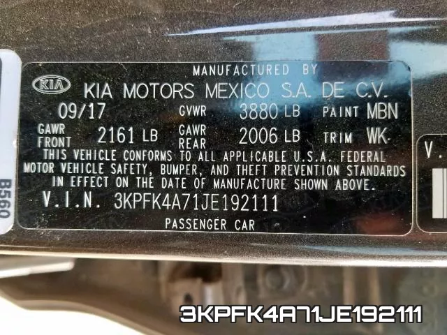 3KPFK4A71JE192111 фото 2