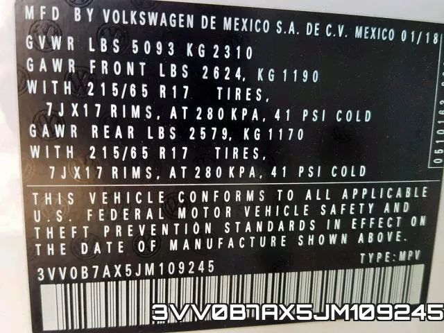 3VV0B7AX5JM109245 фото 2