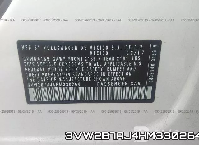 3VW2B7AJ4HM330264 фото 10