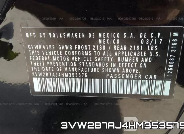 3VW2B7AJ4HM353575 фото 10