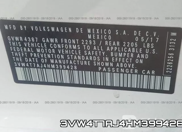3VW4T7AJ4HM399428 фото 10