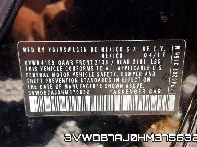 3VWDB7AJ0HM375632 фото 2