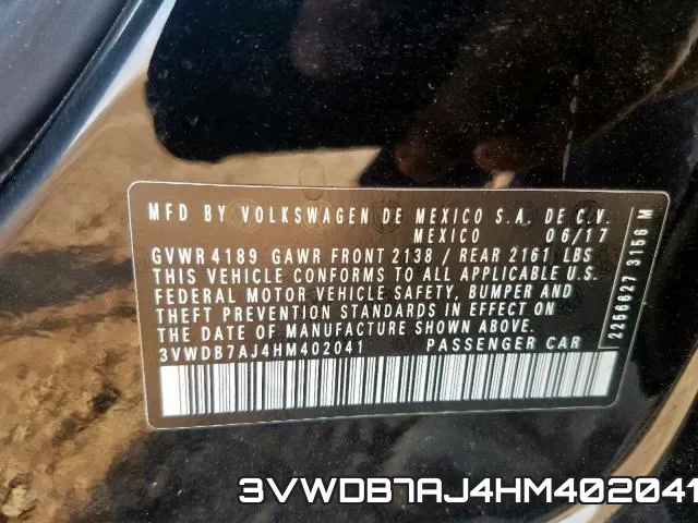 3VWDB7AJ4HM402041 фото 2