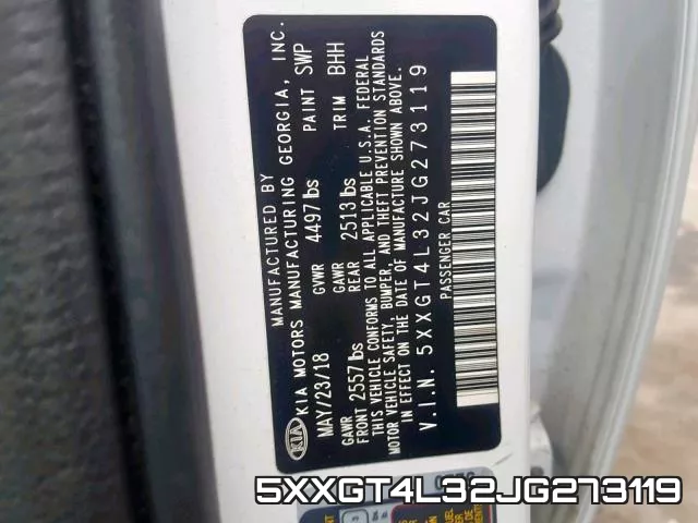 5XXGT4L32JG273119 фото 2