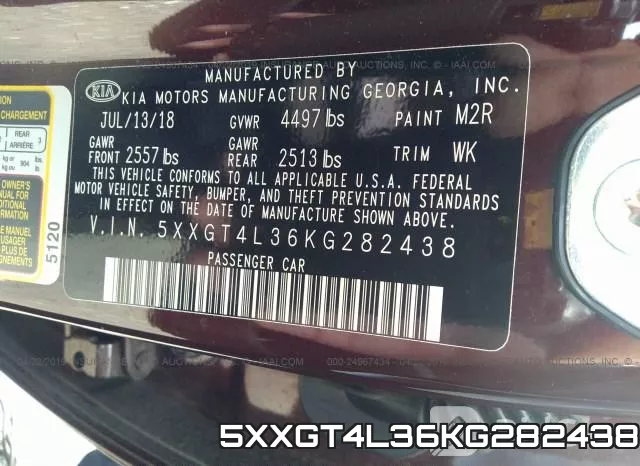 5XXGT4L36KG282438 фото 10