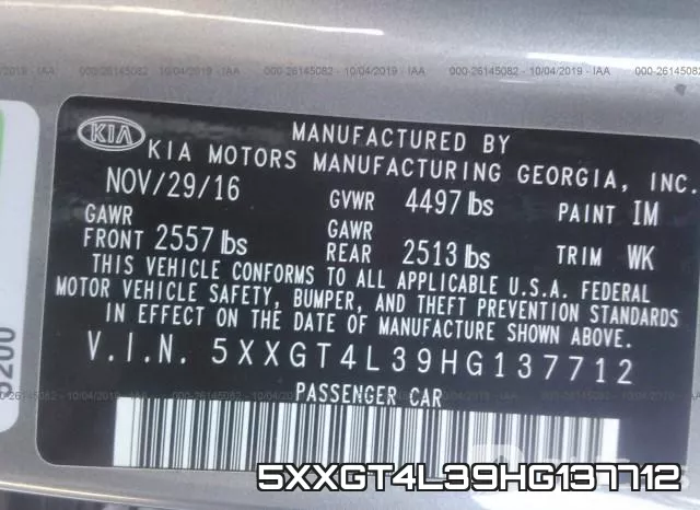 5XXGT4L39HG137712 фото 10