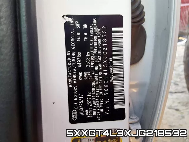 5XXGT4L3XJG218532 фото 2