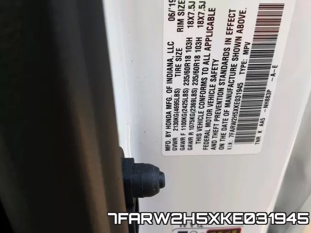 7FARW2H5XKE031945 фото 2