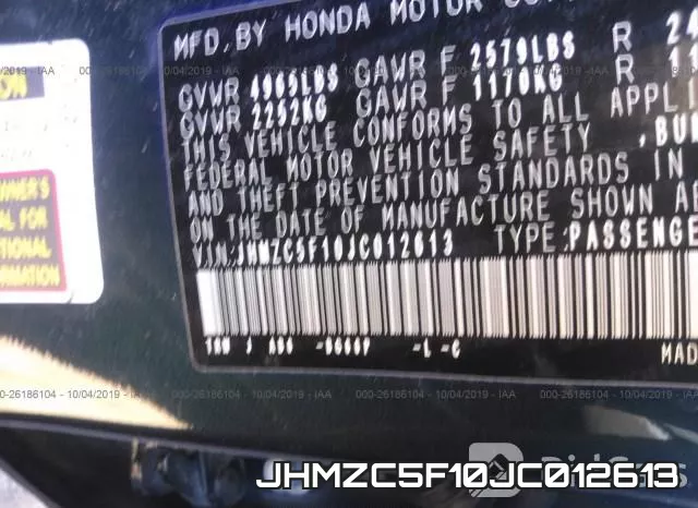 JHMZC5F10JC012613 фото 10