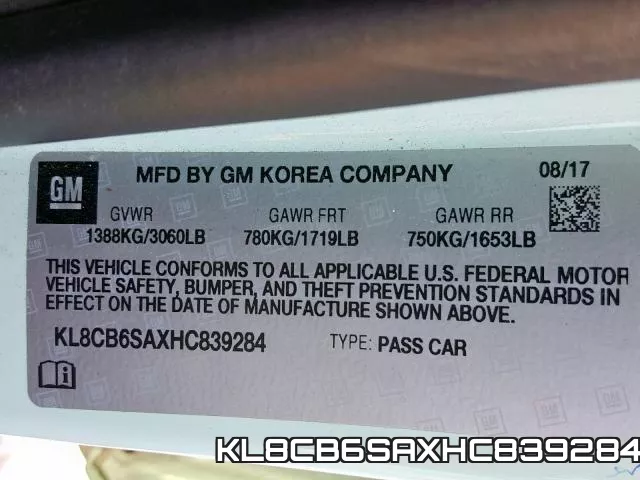 KL8CB6SAXHC839284 фото 2
