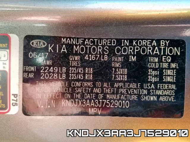 KNDJX3AA3J7529010 фото 2
