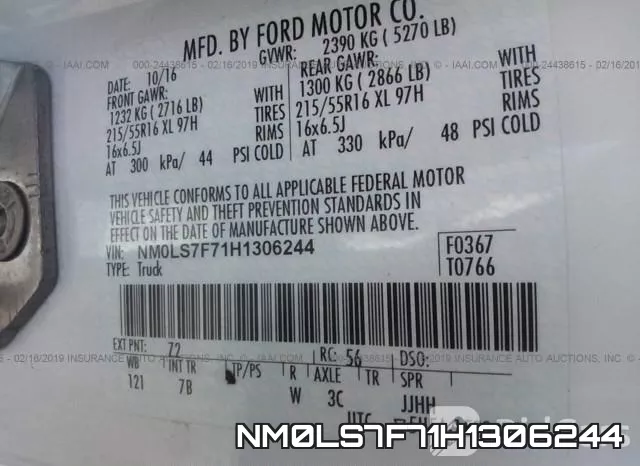 NM0LS7F71H1306244 фото 10