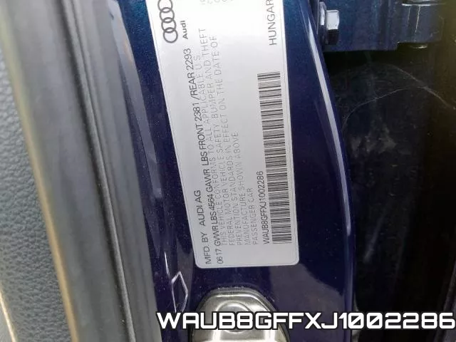 WAUB8GFFXJ1002286 фото 2