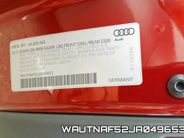 WAUTNAF52JA049653 фото 2