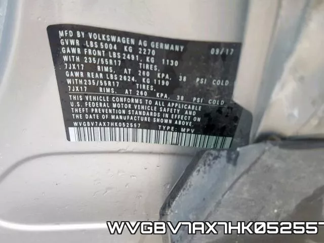 WVGBV7AX7HK052557 фото 2