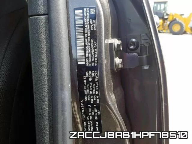ZACCJBAB1HPF78510 фото 2