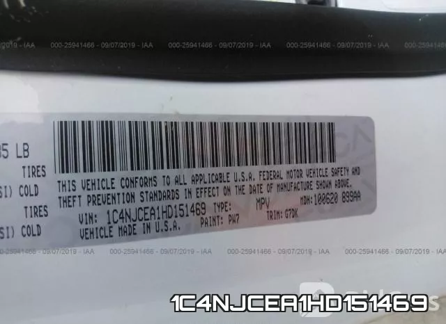 1C4NJCEA1HD151469 фото 9