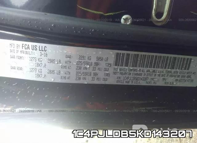 1C4PJLDB5KD143207 фото 8