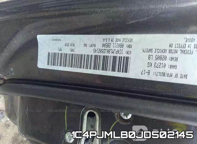 1C4PJMLB0JD502145 фото 10