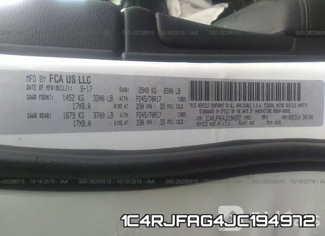 1C4RJFAG4JC194972 фото 6