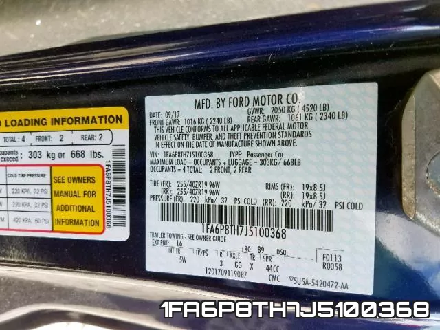 1FA6P8TH7J5100368 фото 2