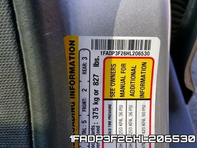1FADP3F26HL206530 фото 2
