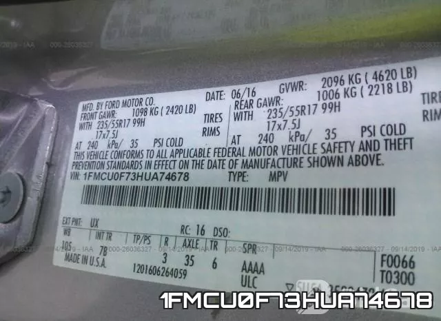 1FMCU0F73HUA74678 фото 10