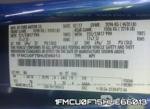 1FMCU0F75HUE66013 фото 10