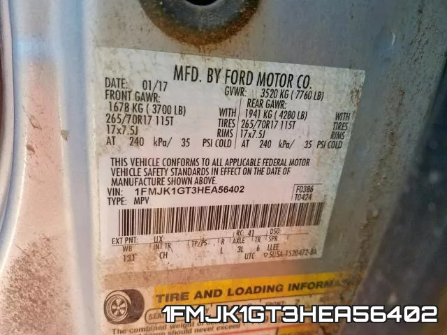 1FMJK1GT3HEA56402 фото 2