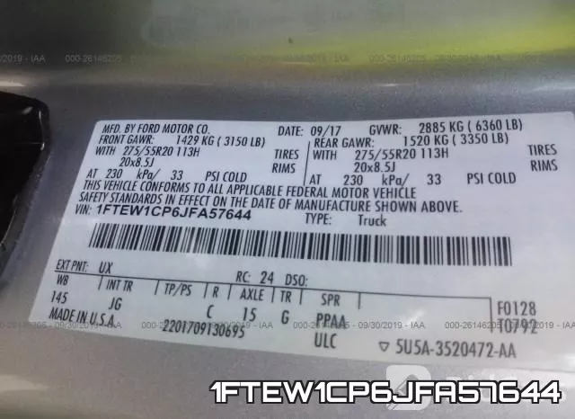1FTEW1CP6JFA57644 фото 10