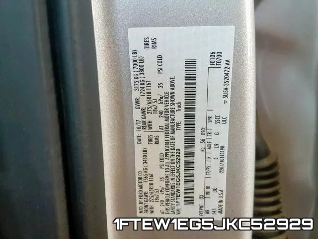 1FTEW1EG5JKC52929 фото 2