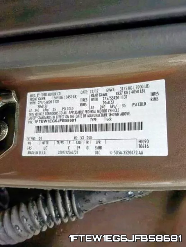 1FTEW1EG6JFB58681 фото 2