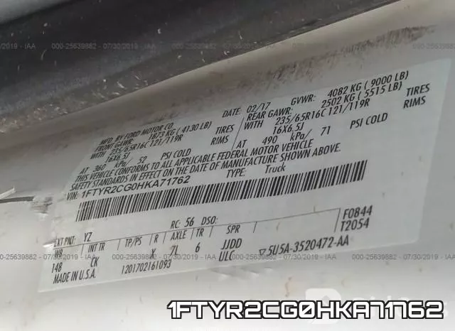 1FTYR2CG0HKA71762 фото 10