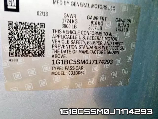 1G1BC5SM0J7174293 фото 2